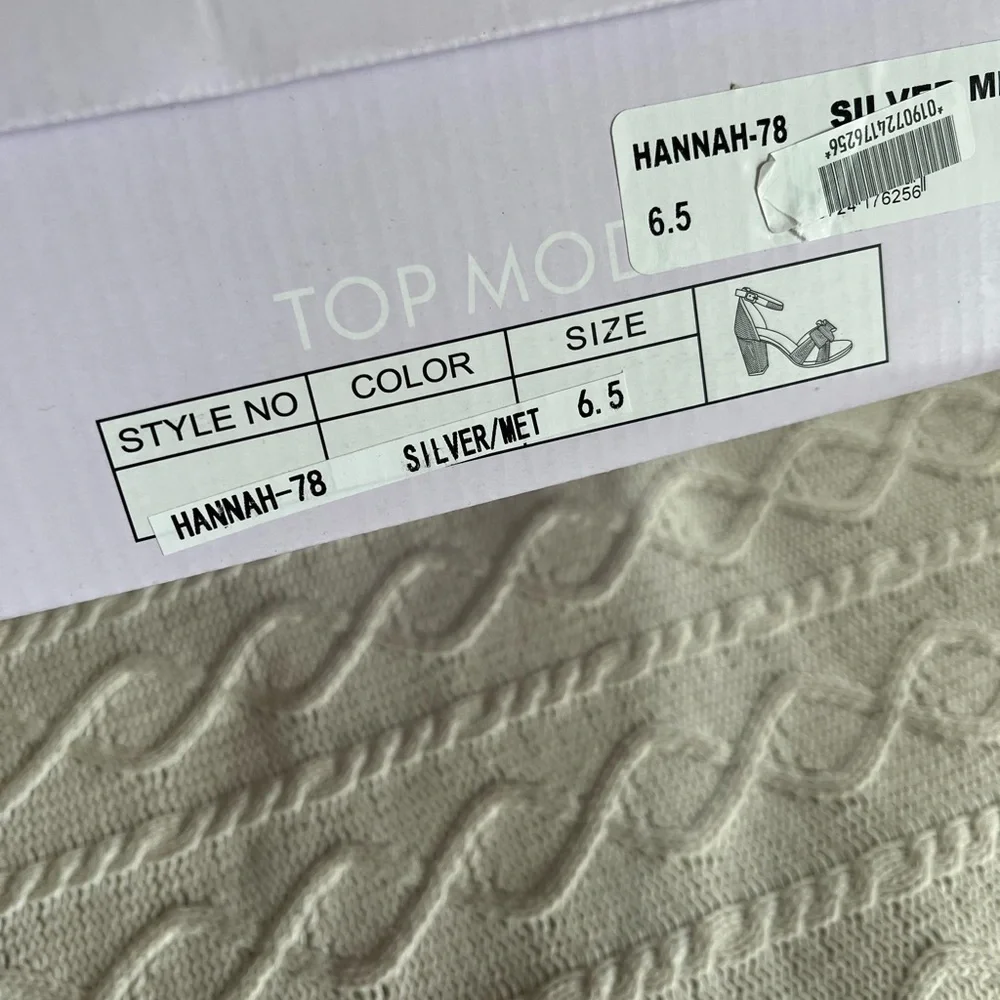 NEW! Top Moda Hannah Crystal Bow Sandal Heel Women’s Size 6.5 - Picture 4 of 16